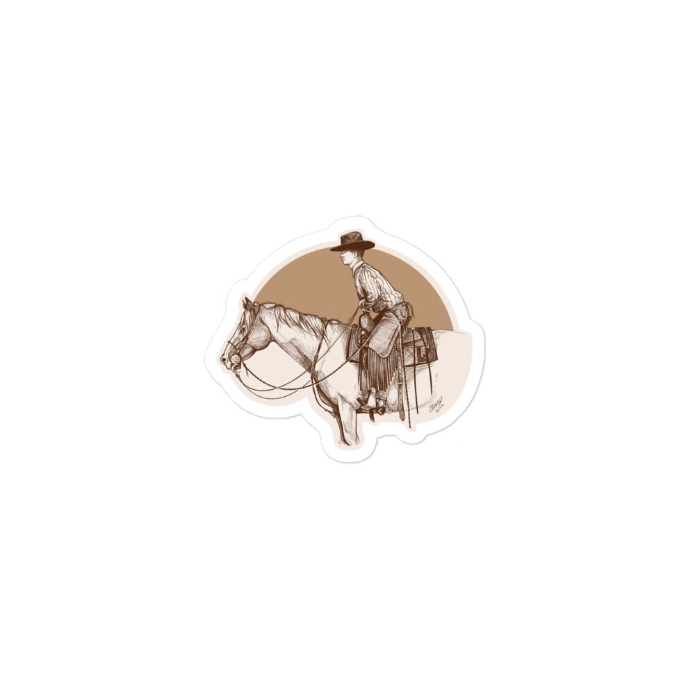 Patient Cowboy Sticker