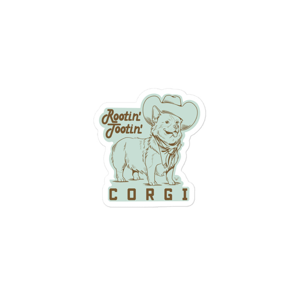 Rootin’ Tootin’ Corgi Sticker