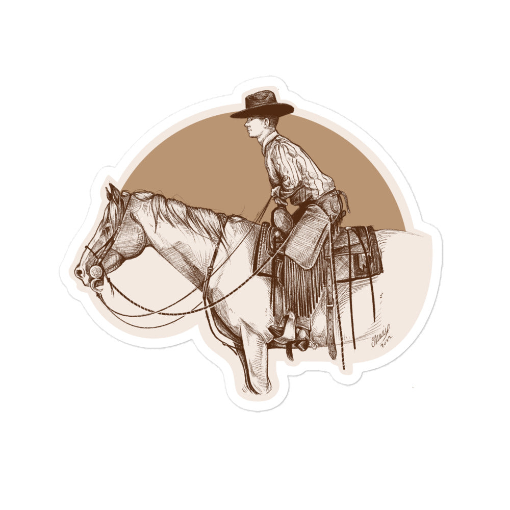 Patient Cowboy Sticker