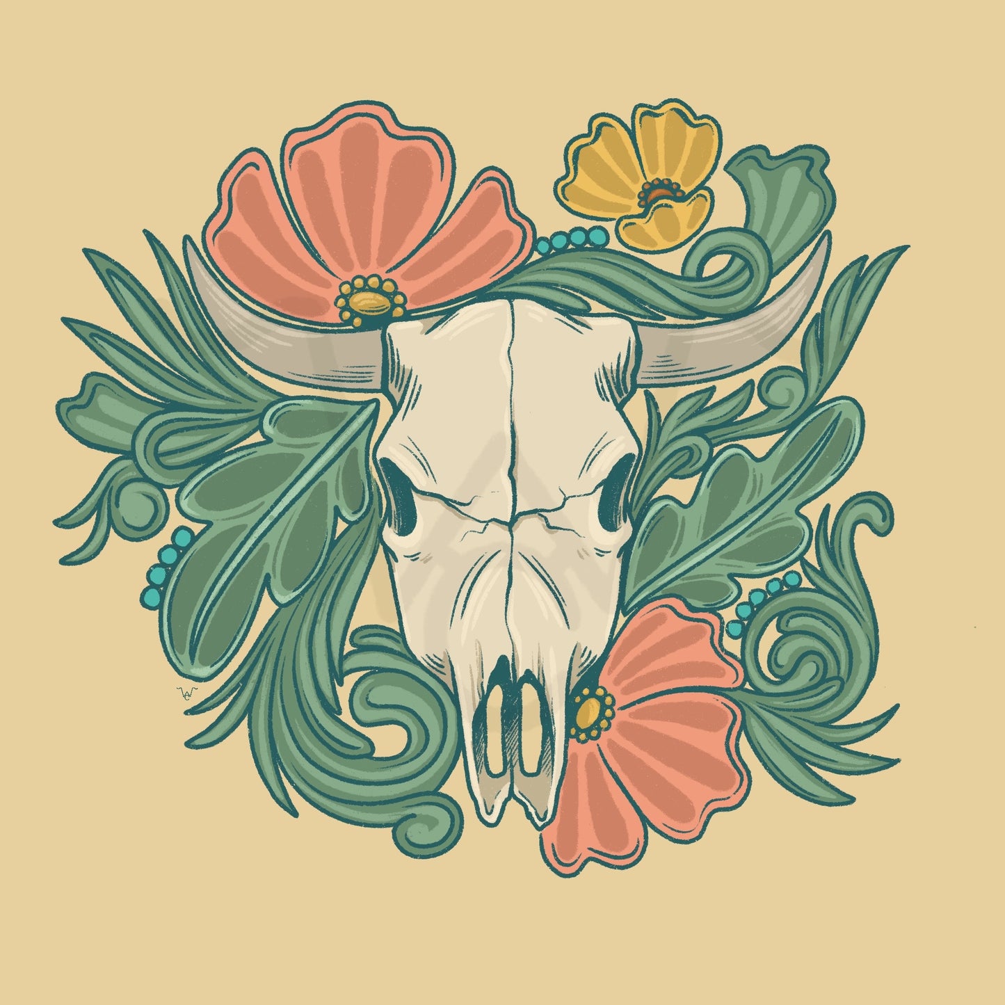 Spring Skull Design