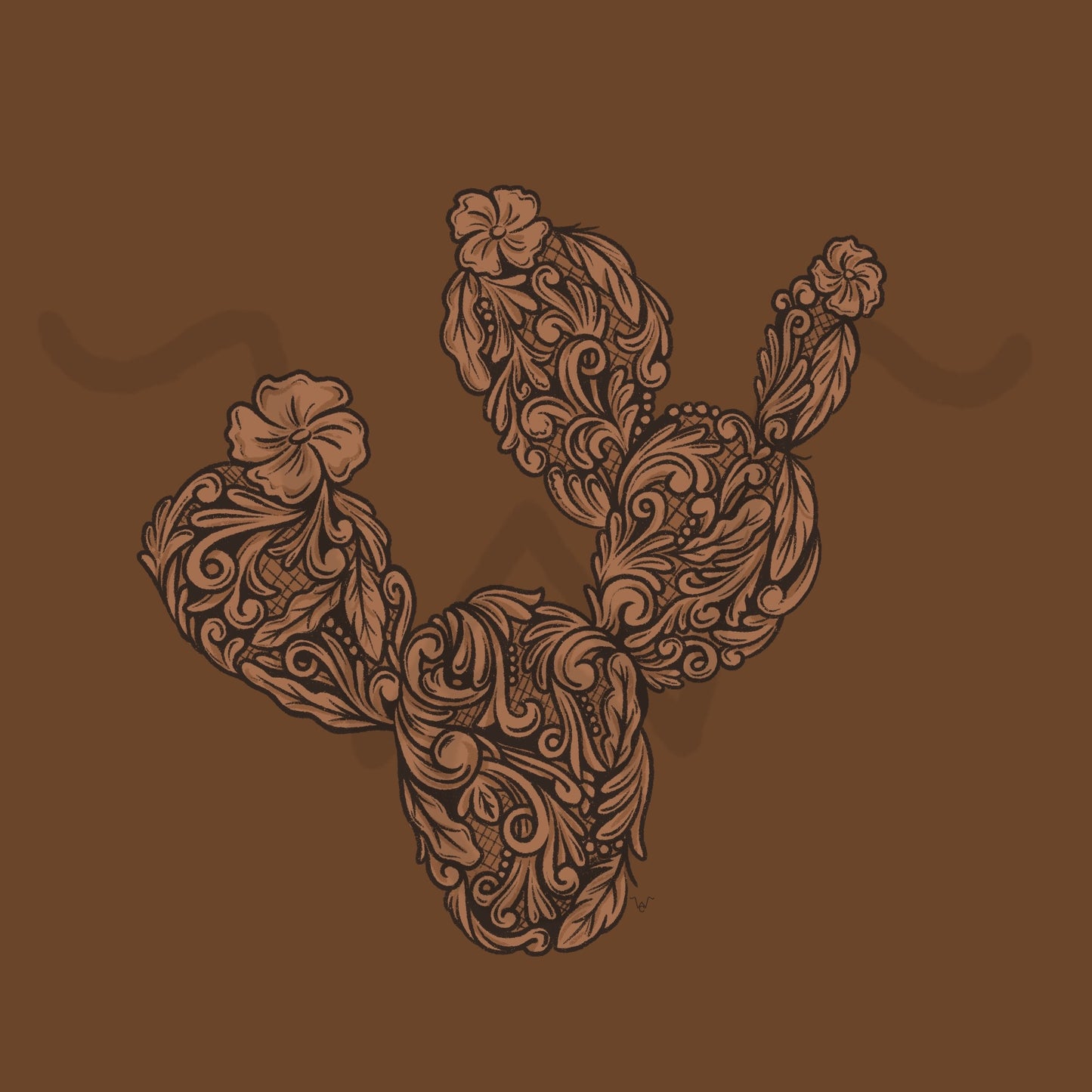 Carved Cactus Design