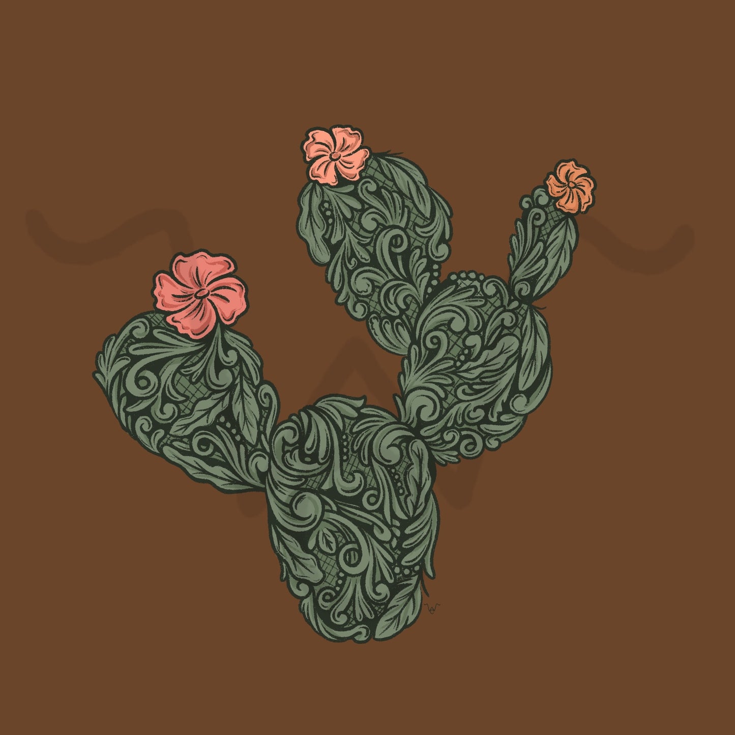 Carved Cactus Design