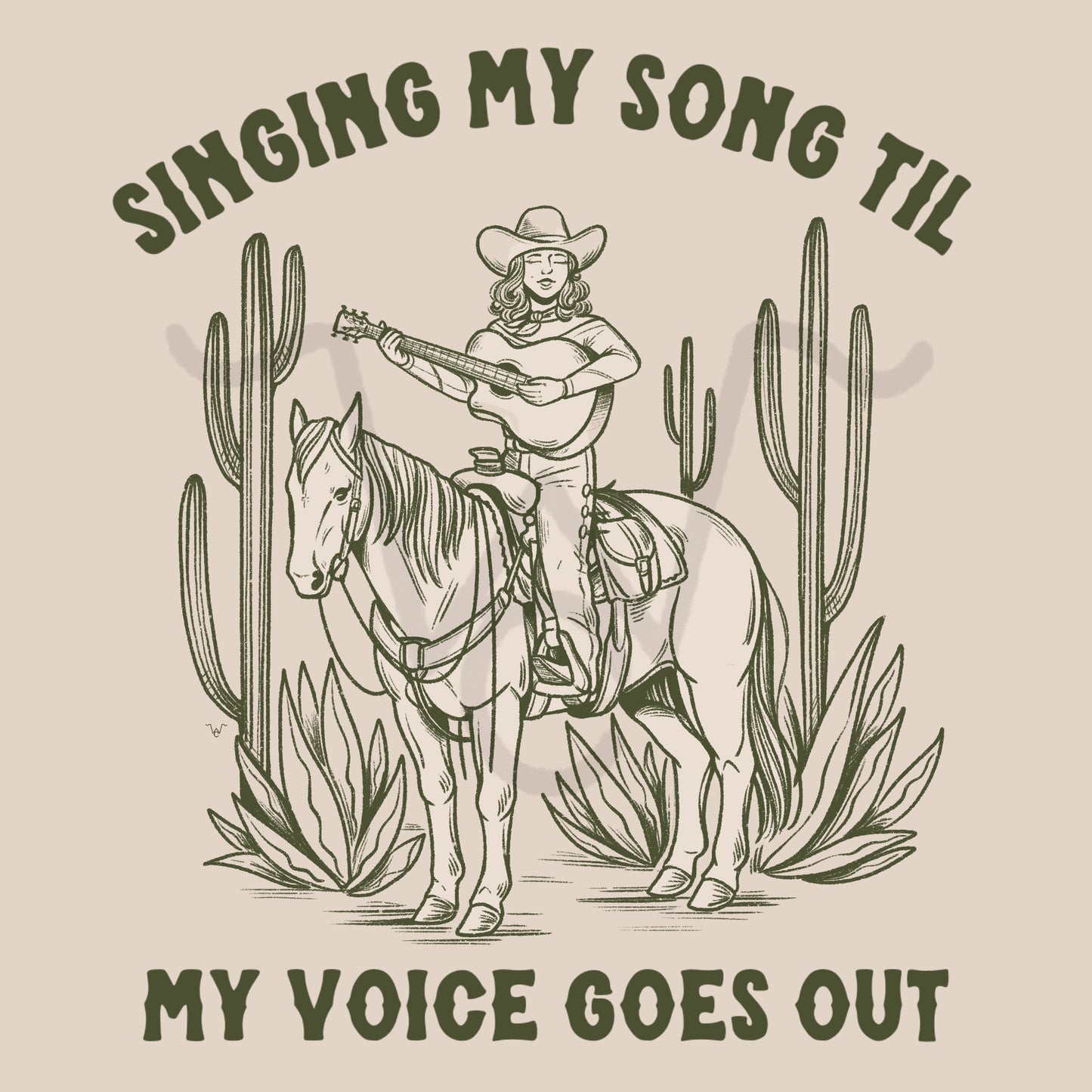 Til’ My Voice Goes Out Design