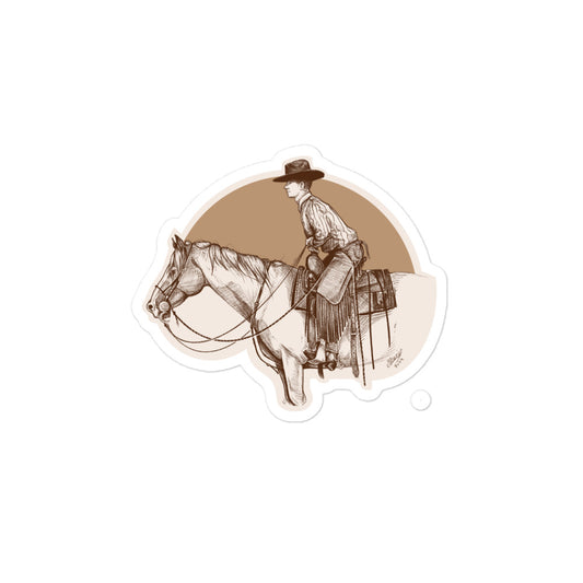 Patient Cowboy Sticker