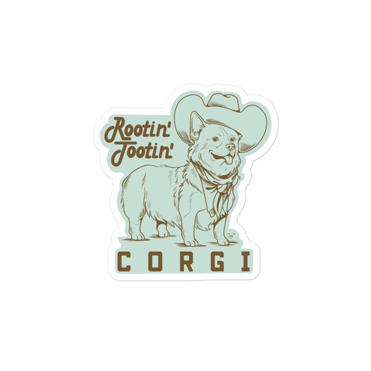 Rootin’ Tootin’ Corgi Sticker