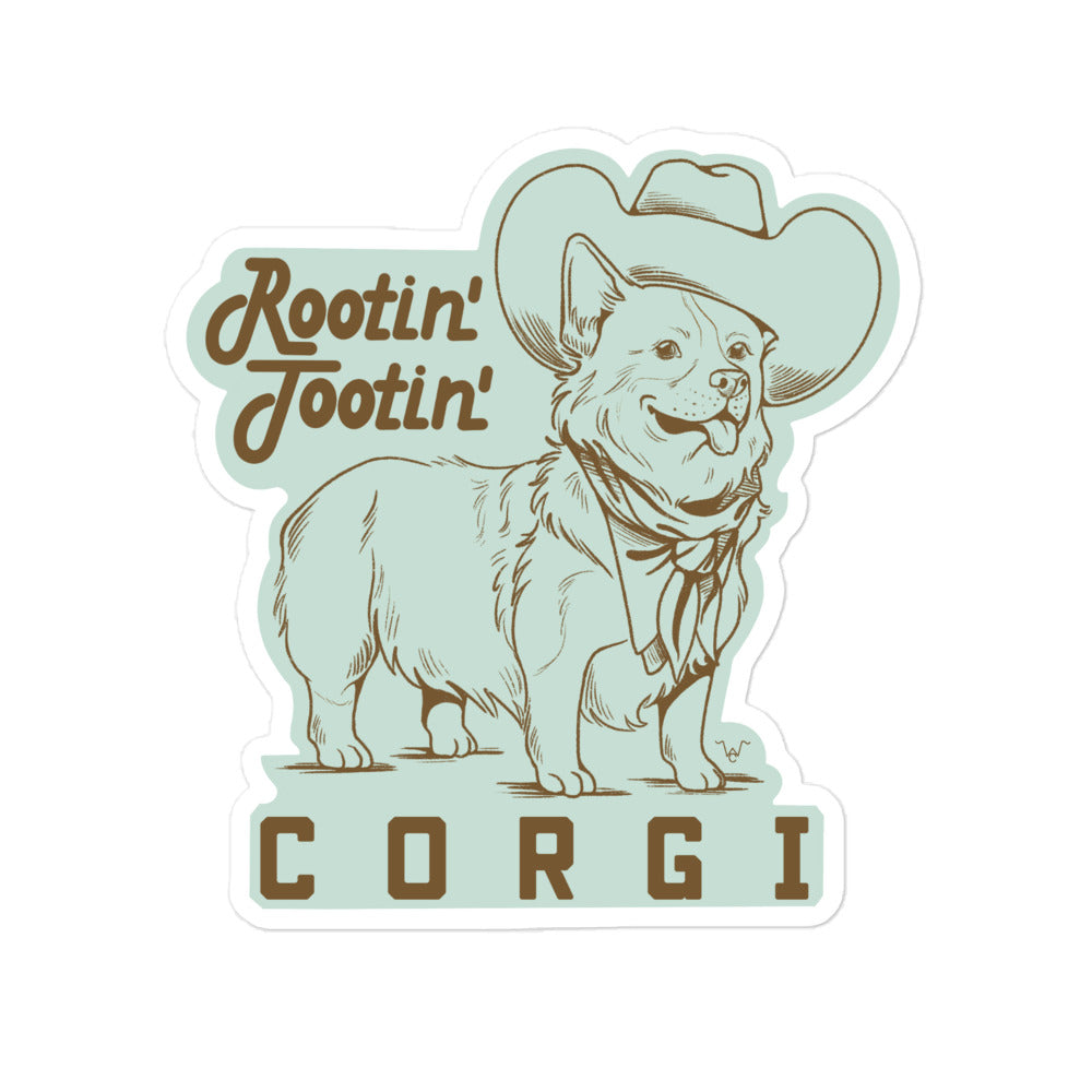 Rootin’ Tootin’ Corgi Sticker